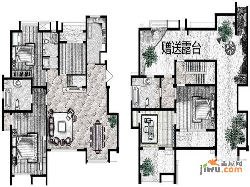 中齐他山4室2厅3卫200㎡户型图