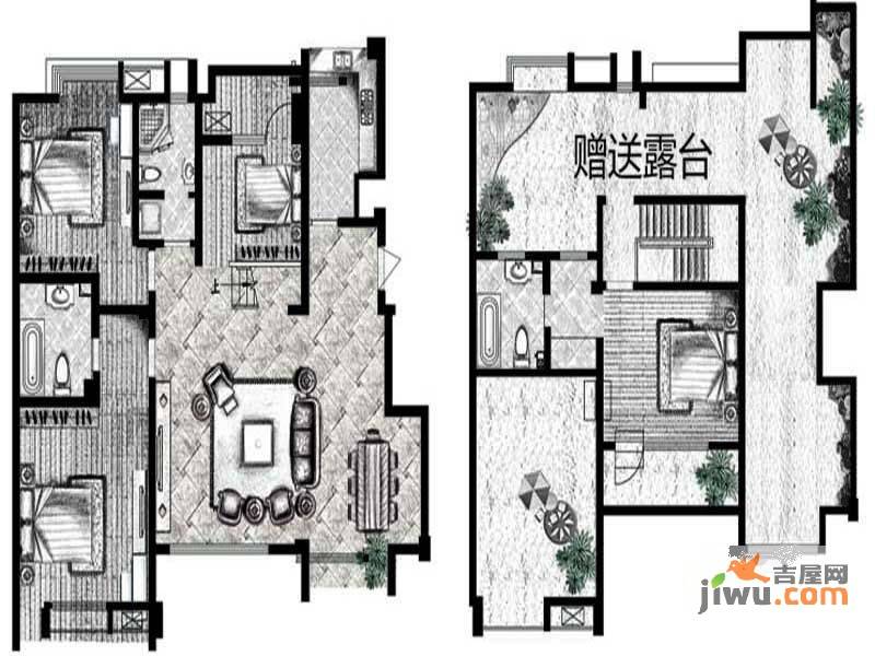 中齐他山4室2厅3卫200㎡户型图