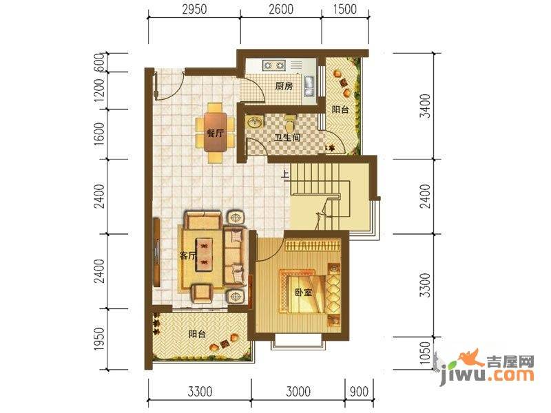 阳晨美林4室2厅3卫113.9㎡户型图