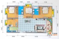 启鸿假日城市4室2厅2卫138.4㎡户型图