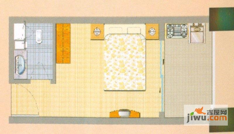 天骄北麓1室0厅1卫23.6㎡户型图