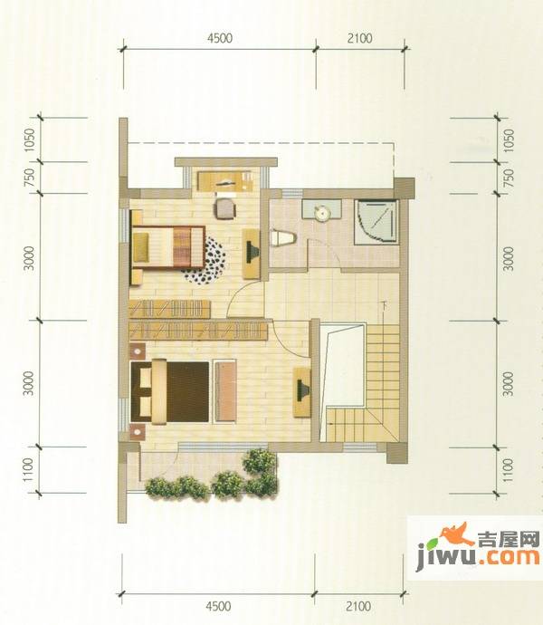 野鸭湖酩悦台普通住宅104.6㎡户型图