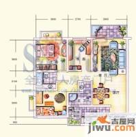 珍宝公寓3室2厅2卫113.4㎡户型图