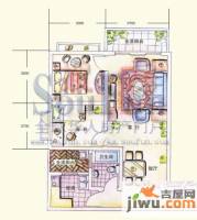 珍宝公寓2室2厅1卫77.7㎡户型图