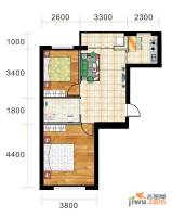 晟源御景湾2室1厅1卫70㎡户型图