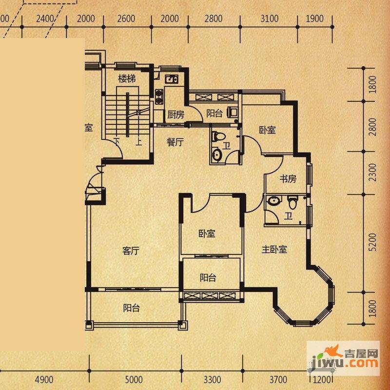 联泰香域滨江4室2厅2卫143㎡户型图