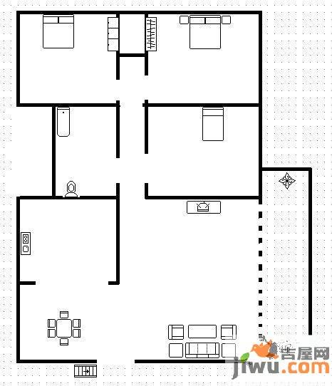 红原星城3室2厅2卫147㎡户型图