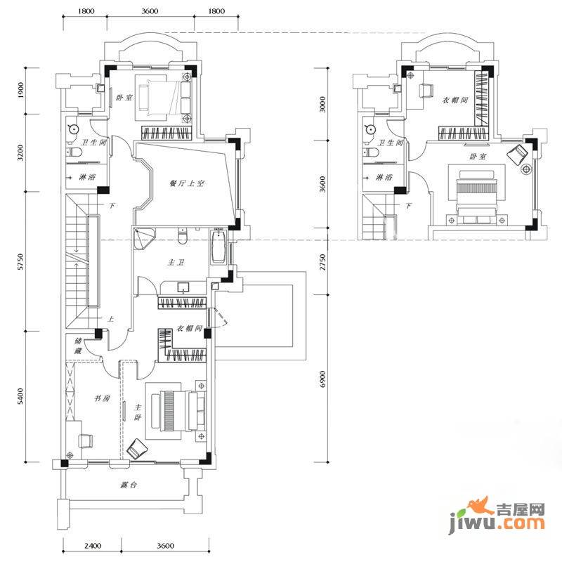 正荣御园7室3厅6卫248㎡户型图