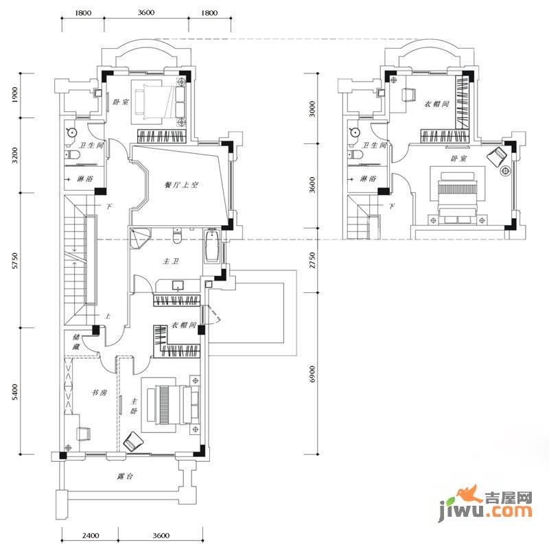 正荣御园8室3厅7卫248㎡户型图