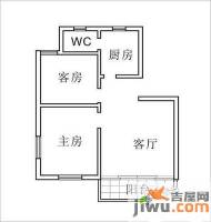 伟梦清水湾2室2厅1卫91㎡户型图