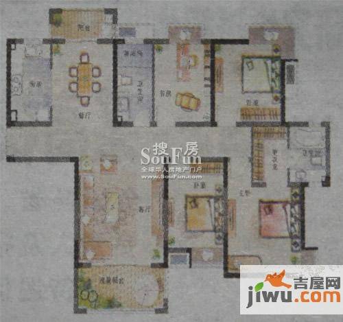 联泰香域滨江4室2厅2卫138㎡户型图