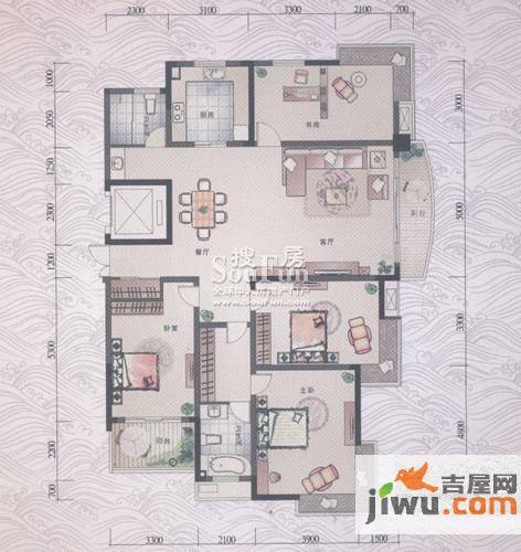 联泰香域滨江4室2厅0卫175㎡户型图