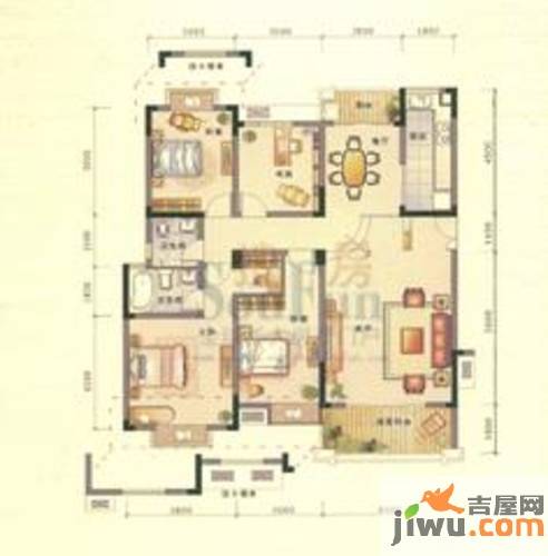 联泰香域滨江4室2厅2卫138.1㎡户型图