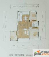 天奥经纬府邸3室2厅1卫110㎡户型图