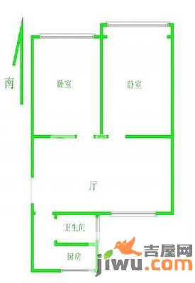 金桥慧景七彩时光2室2厅1卫91㎡户型图