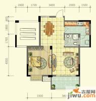 正荣大湖之都1室2厅1卫67㎡户型图