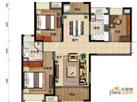华润橡树湾3室2厅1卫107㎡户型图