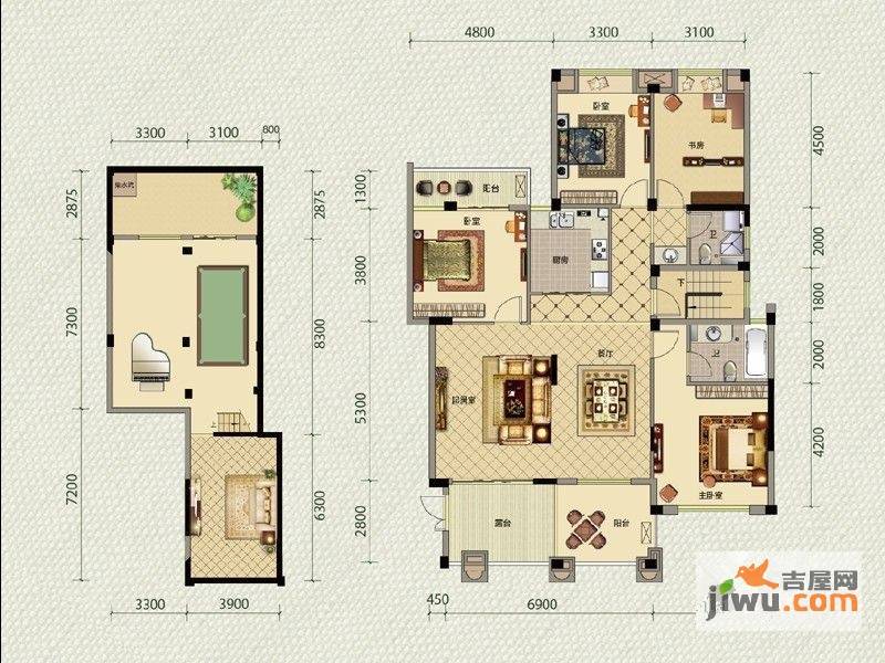 新宇拉菲公馆4室2厅2卫157㎡户型图