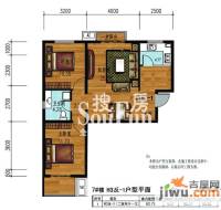 丰南星河湾2室2厅1卫85㎡户型图