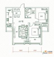 上东水郡2室2厅1卫92.9㎡户型图