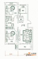 上东水郡2室2厅1卫97.9㎡户型图