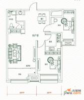 上东水郡2室2厅1卫83.5㎡户型图