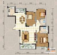 迁安天洋城4代3室2厅2卫137.8㎡户型图