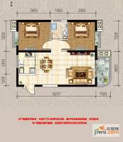 迁安天洋城4代2室1厅1卫73.8㎡户型图