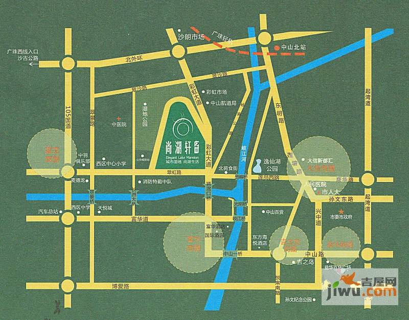 尚湖轩二期位置交通图图片