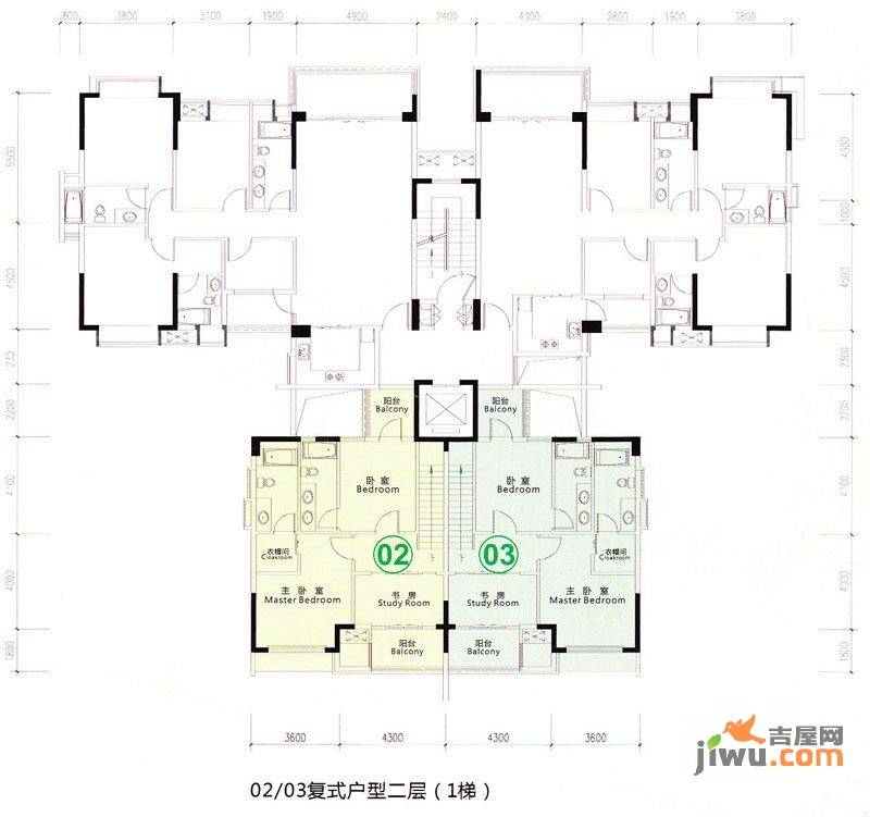盛景尚峰中央生态花园3室0厅2卫163㎡户型图