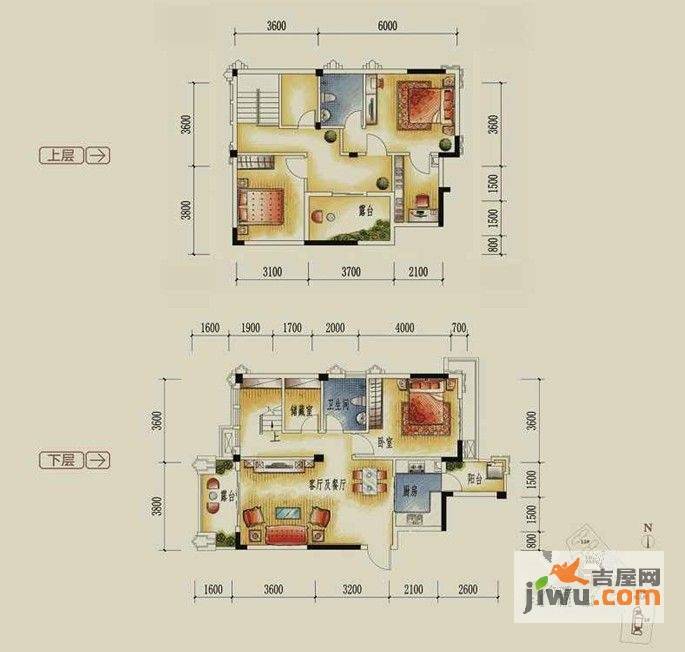 兴进臻园3室2厅0卫86㎡户型图