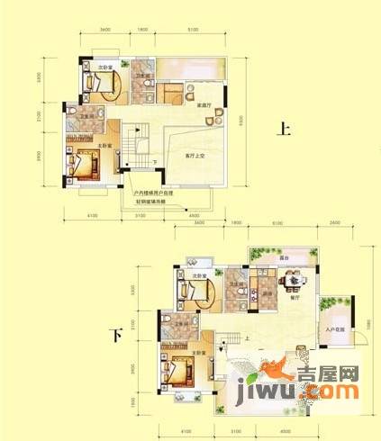 广源国际社区5室3厅4卫230.3㎡户型图