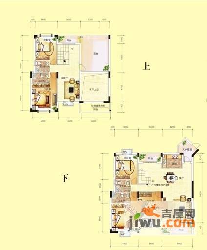 广源国际社区5室3厅4卫256.2㎡户型图