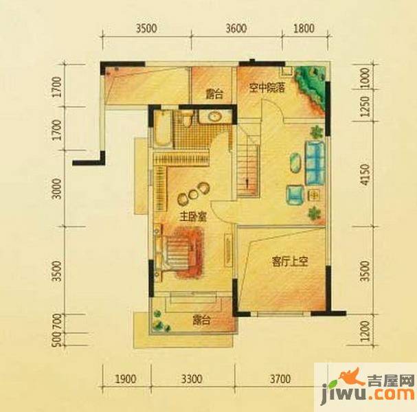 华地学府名都普通住宅52㎡户型图