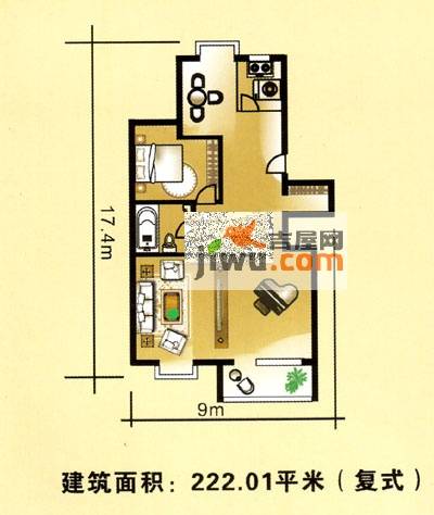 亚太嘉园普通住宅222㎡户型图