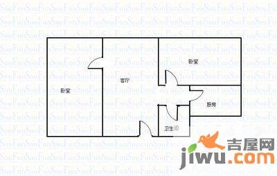 合作新村2室2厅1卫100㎡户型图