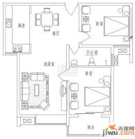 新天地自然康城三期2室2厅1卫86㎡户型图