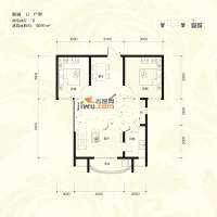 星河御城2室2厅1卫101㎡户型图