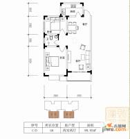 天水丽城2室2厅1卫89.9㎡户型图