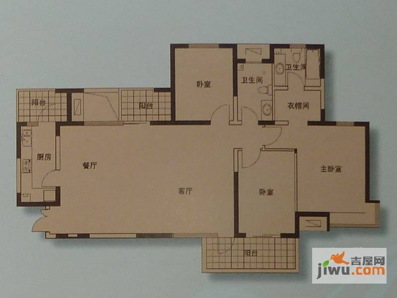 名门华都3室2厅2卫149.2㎡户型图