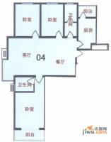 新天地自然康城三期3室2厅2卫132㎡户型图