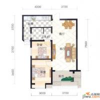 安联青年城2室2厅1卫84.3㎡户型图