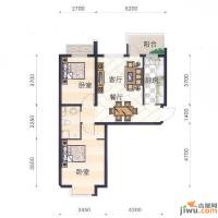 安联青年城2室1厅1卫77.5㎡户型图