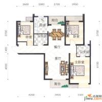 安联青年城3室2厅2卫119.5㎡户型图