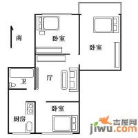 东城国际广场3室1厅1卫106㎡户型图