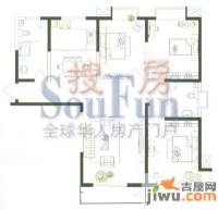 芝兰明仕二期3室2厅2卫129.7㎡户型图