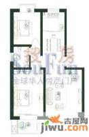 芝兰明仕二期2室2厅1卫86.8㎡户型图