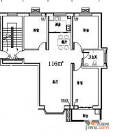 新安家园3室2厅1卫116㎡户型图