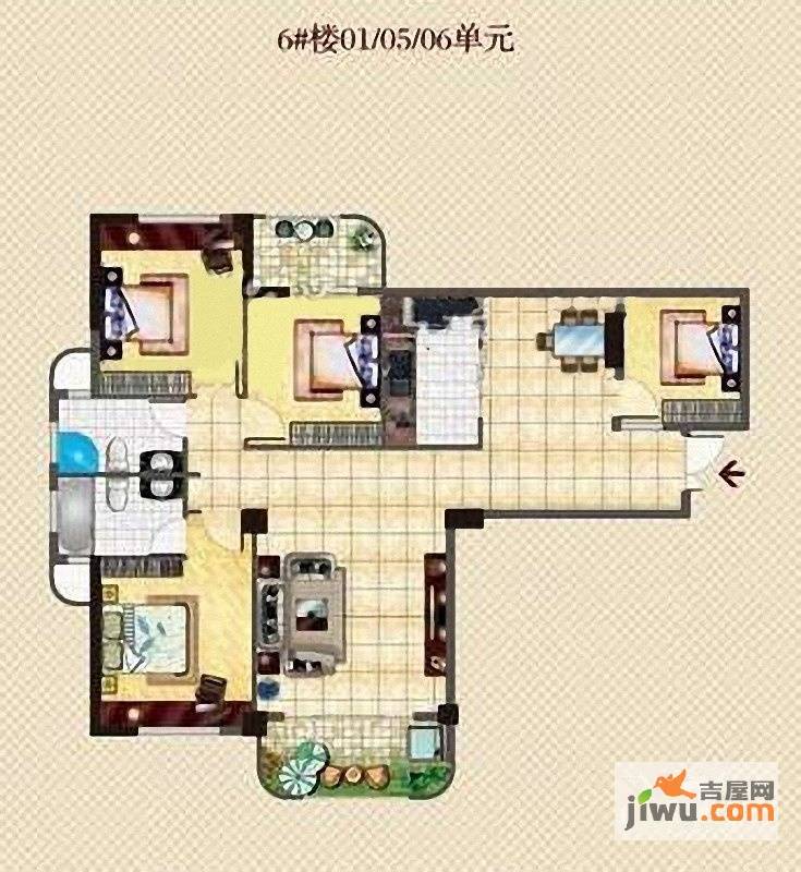 福璟花园(惠安)4室2厅2卫130㎡户型图