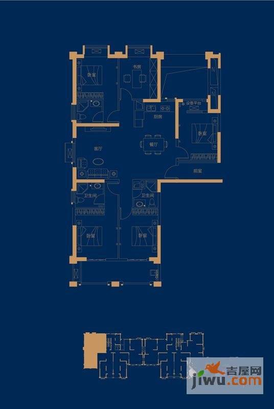 晋江世茂御龙湾5室2厅3卫户型图